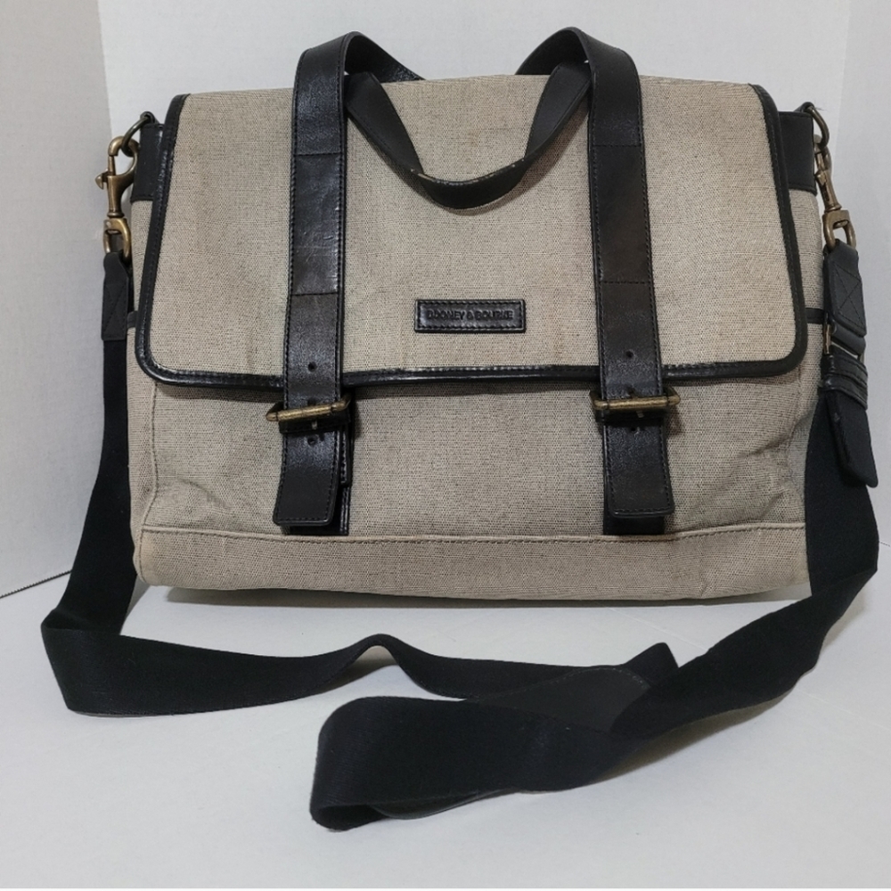 Dooney Bourke Canvas Flap Messenger Bag
